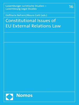 cover image of Constitutional Issues of EU External Relations Law